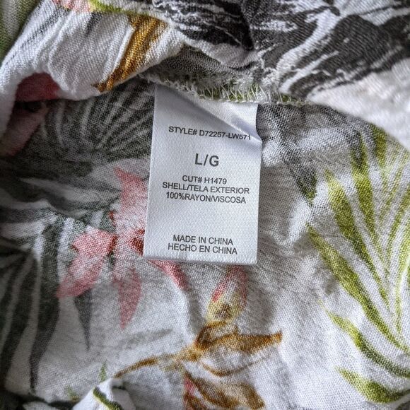 POTTERS POT Tropical floral crop top shirt size Large @i - Picture 9 of 10